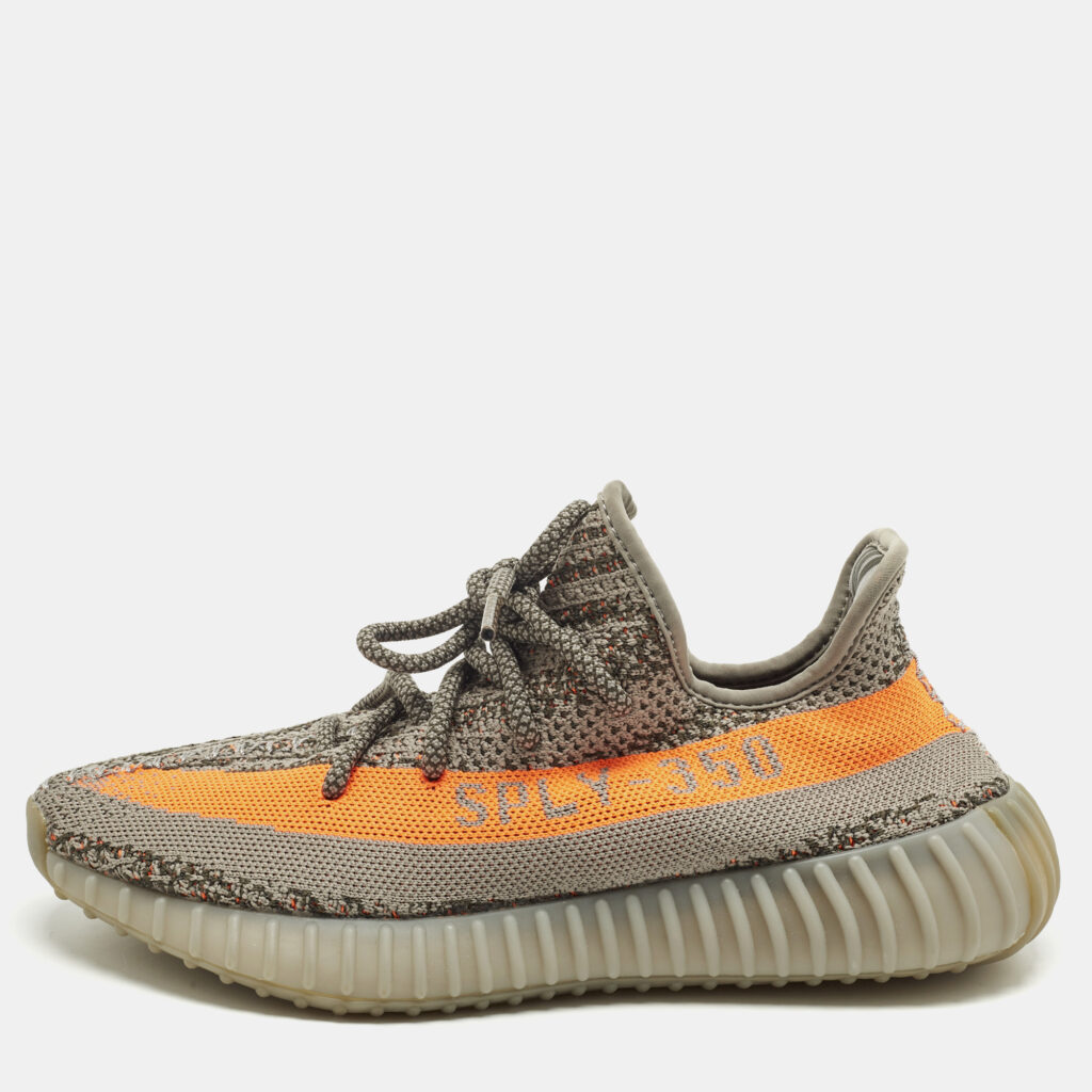 luxury-women-yeezy-x-adidas-new-shoes-p1246083-001-1.jpg Yeezy x Adidas Boost 350 V2 Beluga Reflective Size 40 Grey/Orange Knit Fabric Low Top Sneakers