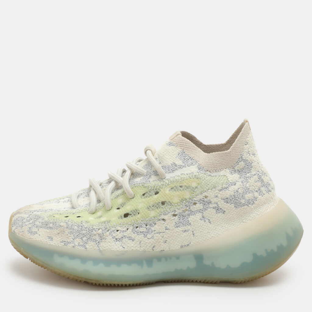 Yeezy x Adidas Multicolor Knit Fabric Boost 380 "Alien Blue" Sneakers Size 38