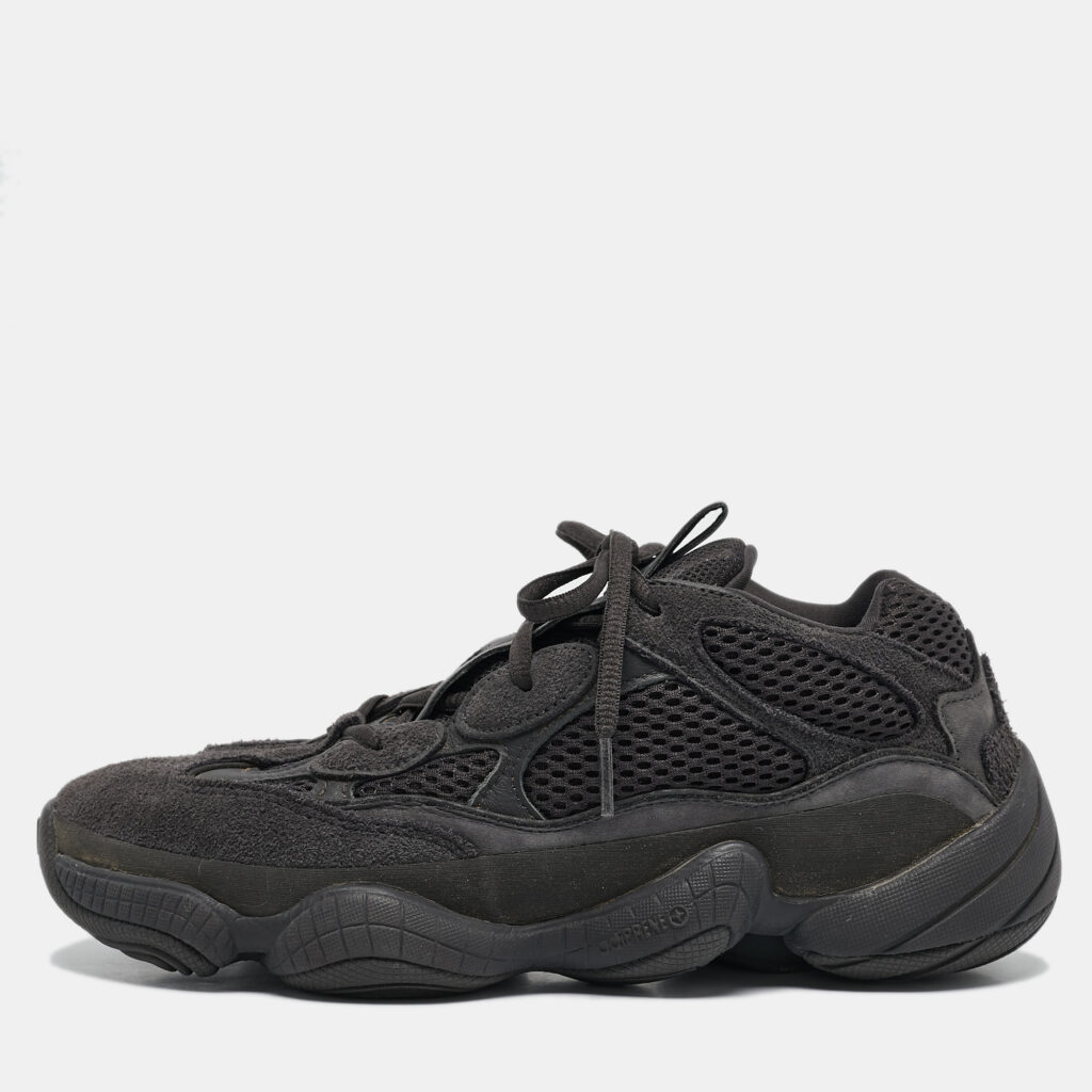 Yeezy x Adidas Black Suede and Mesh 500 Utility Black Sneakers Size 40 2/3