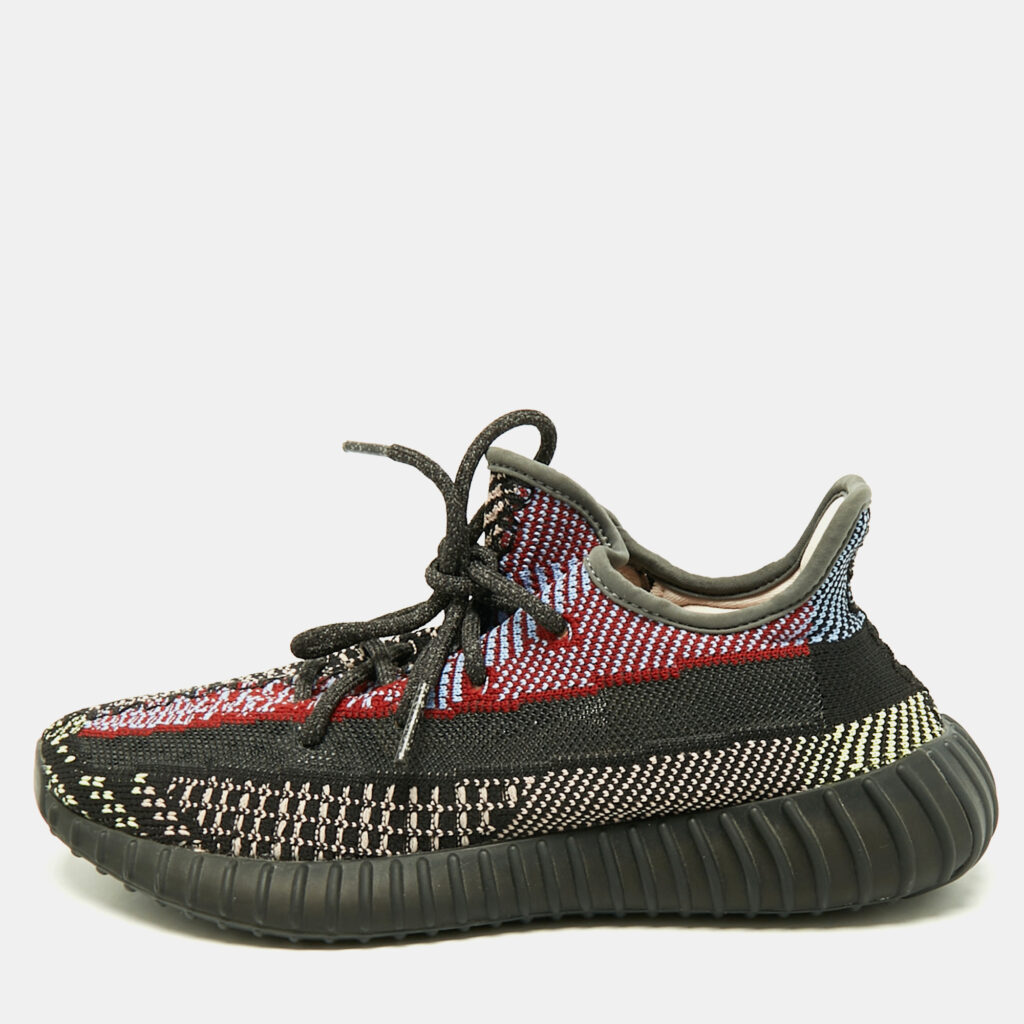 Yeezy x Adidas Multicolor Knit Fabric Boost 350 V2 Yecheil (Non-Reflective) Sneakers Size 39 1/3