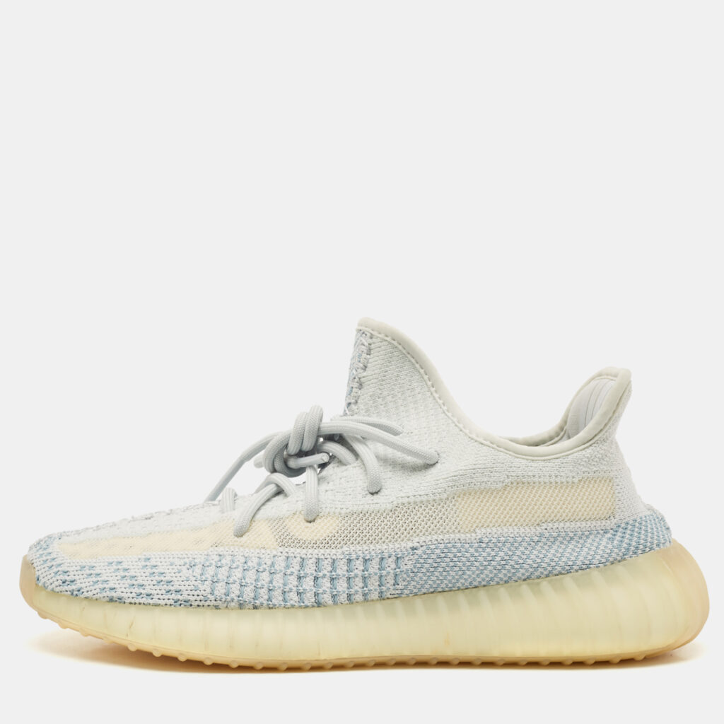 Yeezy x Adidas Blue/White Knit Fabric Boost 350 V2 Cloud White Non-Reflective Sneakers 39 1/3 Yeezy x Adidas Blue/White Knit Fabric Boost 350 V2 Cloud White Non-Reflective Sneakers 39 1/3