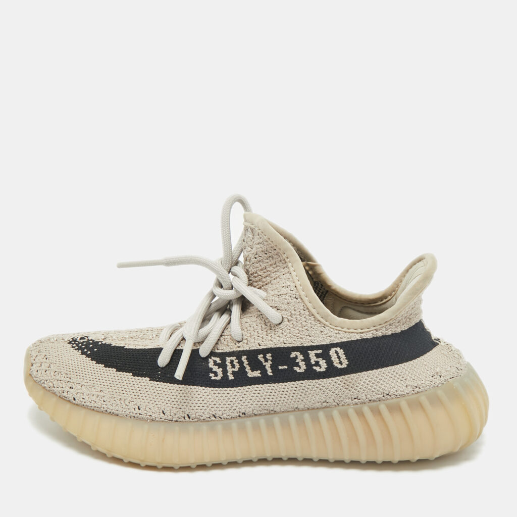 Yeezy x Adidas White Fabric Boost 350 V2 Slate Core Sneakers Size 37 2/3 Yeezy x Adidas White Fabric Boost 350 V2 Slate Core Sneakers Size 37 2/3