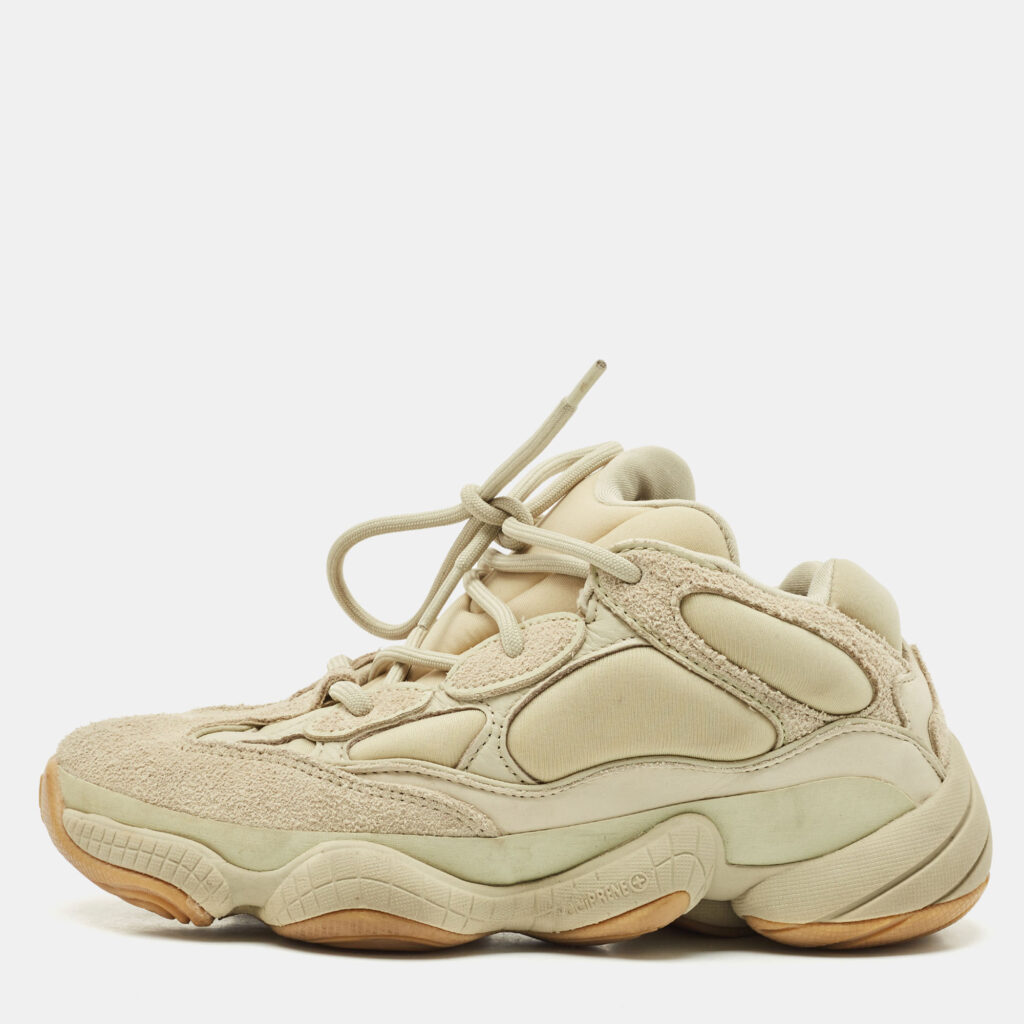Yeezy x Adidas Green Neoprene and Suede Yeezy 500 Stone Sneakers Size 38 Yeezy x Adidas Green Neoprene and Suede Yeezy 500 Stone Sneakers Size 38