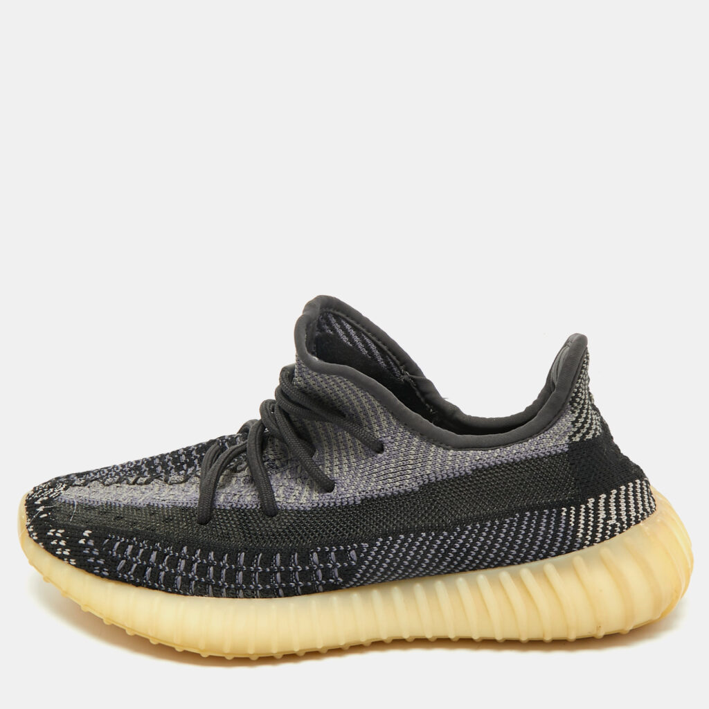 Yeezy x Adidas Black/Grey Knit Fabric Boost 350 V2 Carbon Sneakers Size 40 Yeezy x Adidas Black/Grey Knit Fabric Boost 350 V2 Carbon Sneakers Size 40