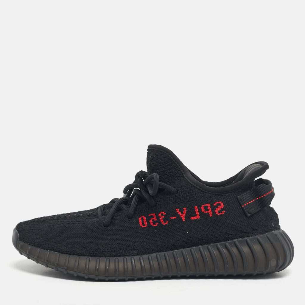 Yeezy x Adidas Black Knit Fabric Boost 350 V2 Bred Sneakers Size 43 1/3 Yeezy x Adidas Black Knit Fabric Boost 350 V2 Bred Sneakers Size 43 1/3
