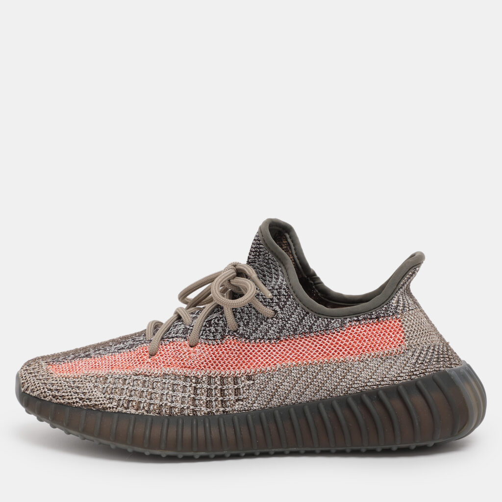 Yeezy x Adidas Grey/Orange Knit Fabric Boost 350 V2 Blue Tint Sneakers Size 39 1/3 Yeezy x Adidas Grey/Orange Knit Fabric Boost 350 V2 Blue Tint Sneakers Size 39 1/3