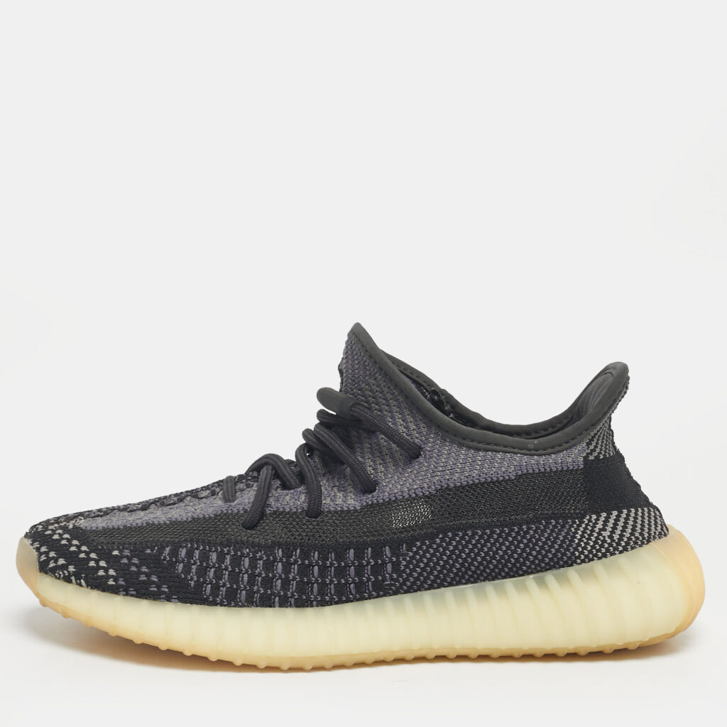 Yeezy x Adidas Black/Grey Knit Fabric Boost 350 V2 Carbon Sneakers Size 38 2/3 Yeezy x Adidas Black/Grey Knit Fabric Boost 350 V2 Carbon Sneakers Size 38 2/3