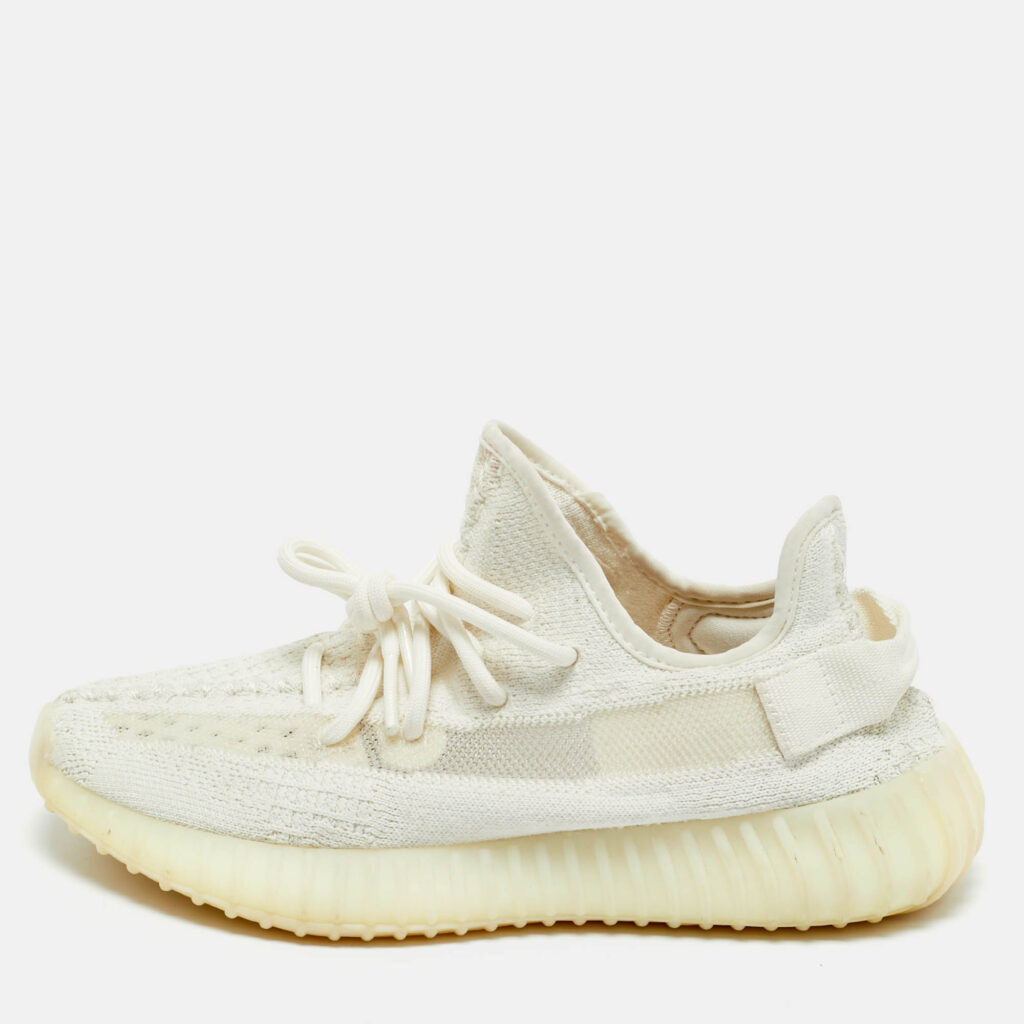 Yeezy x Adidas White Knit Fabric Boost 350 V2 Bone Sneakers Size 38 2/3 Yeezy x Adidas White Knit Fabric Boost 350 V2 Bone Sneakers Size 38 2/3