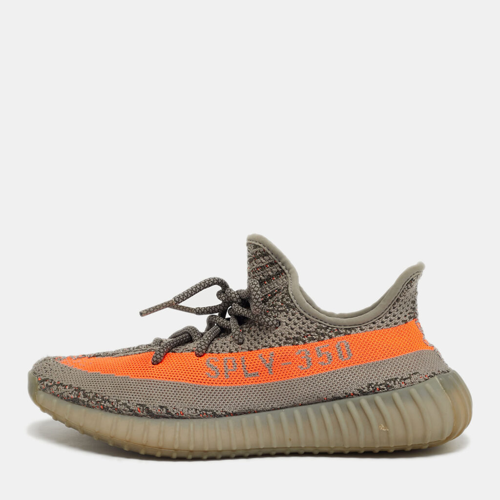 Yeezy x Adidas Grey/Orange Knit Fabric Boost 350 V2 Beluga Reflective Sneakers Size 40 Yeezy x Adidas Grey/Orange Knit Fabric Boost 350 V2 Beluga Reflective Sneakers Size 40