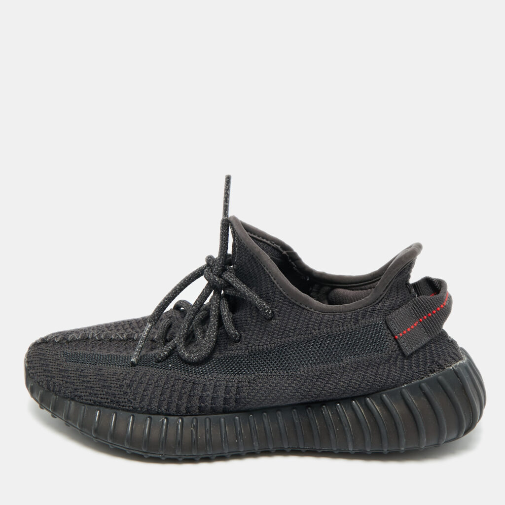 Yeezy x Adidas Black Knit Fabric Boost 350 V2 "Cinder" Low Top Sneakers Size 38 2/3 Yeezy x Adidas Black Knit Fabric Boost 350 V2 "Cinder" Low Top Sneakers Size 38 2/3