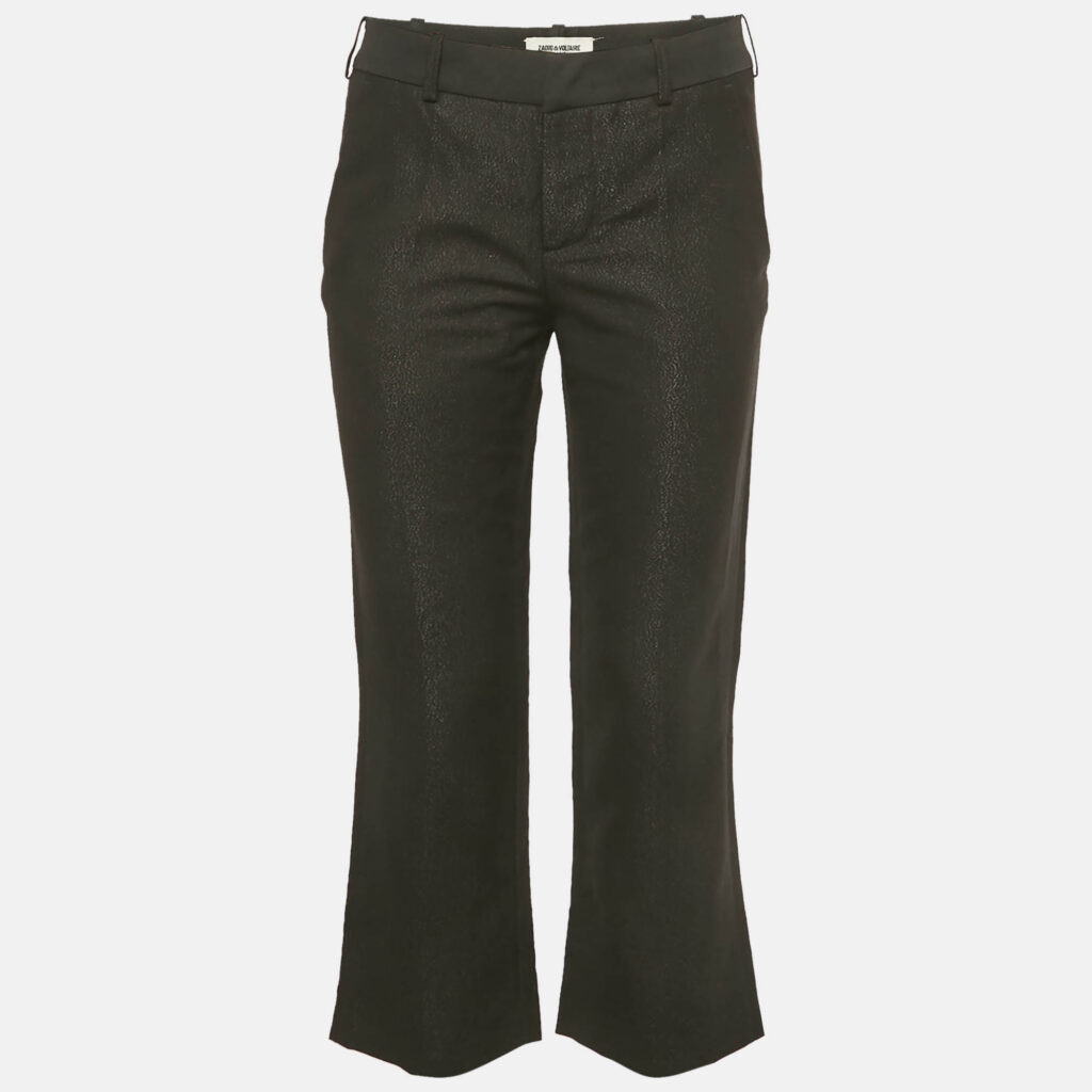 Zadig & Voltaire Black Lurex Posh Bright Trousers S Zadig & Voltaire Black Lurex Posh Bright Trousers S