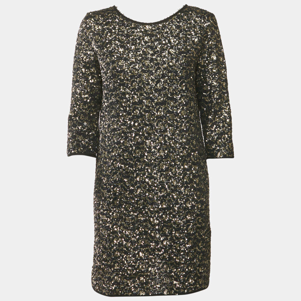 Zadig & Voltaire Black/Metallic Sequin Deluxe Rousse Mini Dress M Zadig & Voltaire Black/Metallic Sequin Deluxe Rousse Mini Dress M