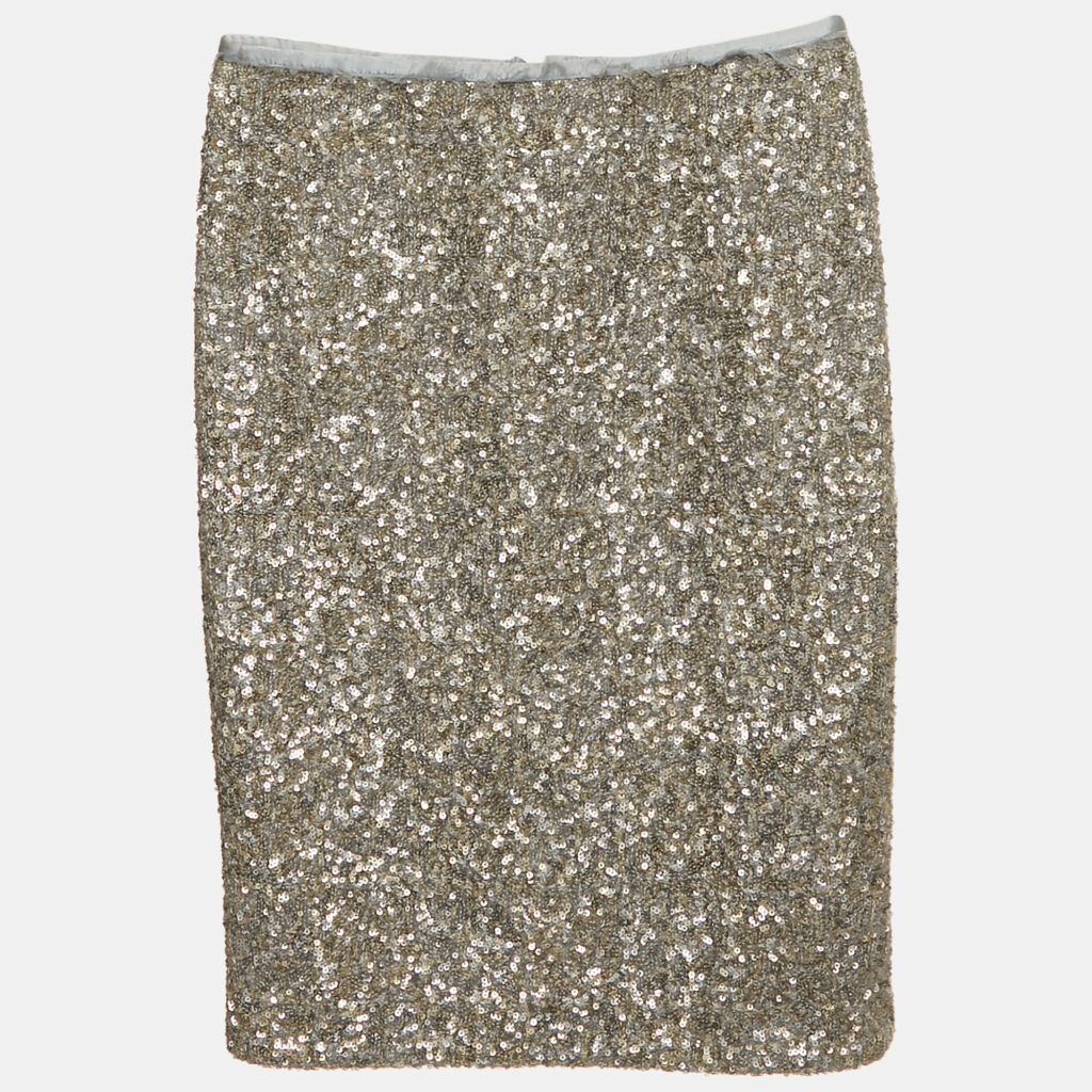 Zadig & Voltaire Metallic/Silver Sequin Mini Skirt S