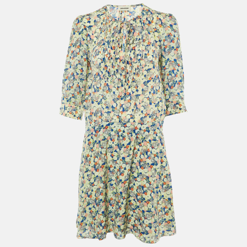 Zadig & Voltaire Multicolor Printed Silk Midi Dress S