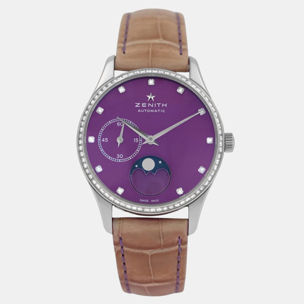 Zenith Elite Ultra Thin Moonphase 16.2310.692 Automatic Stainless Steel Diamonds Women's Wristwatch 33mm Zenith Elite Ultra Thin Moonphase 16.2310.692 Automatic Stainless Steel Diamonds Women's Wristwatch 33mm