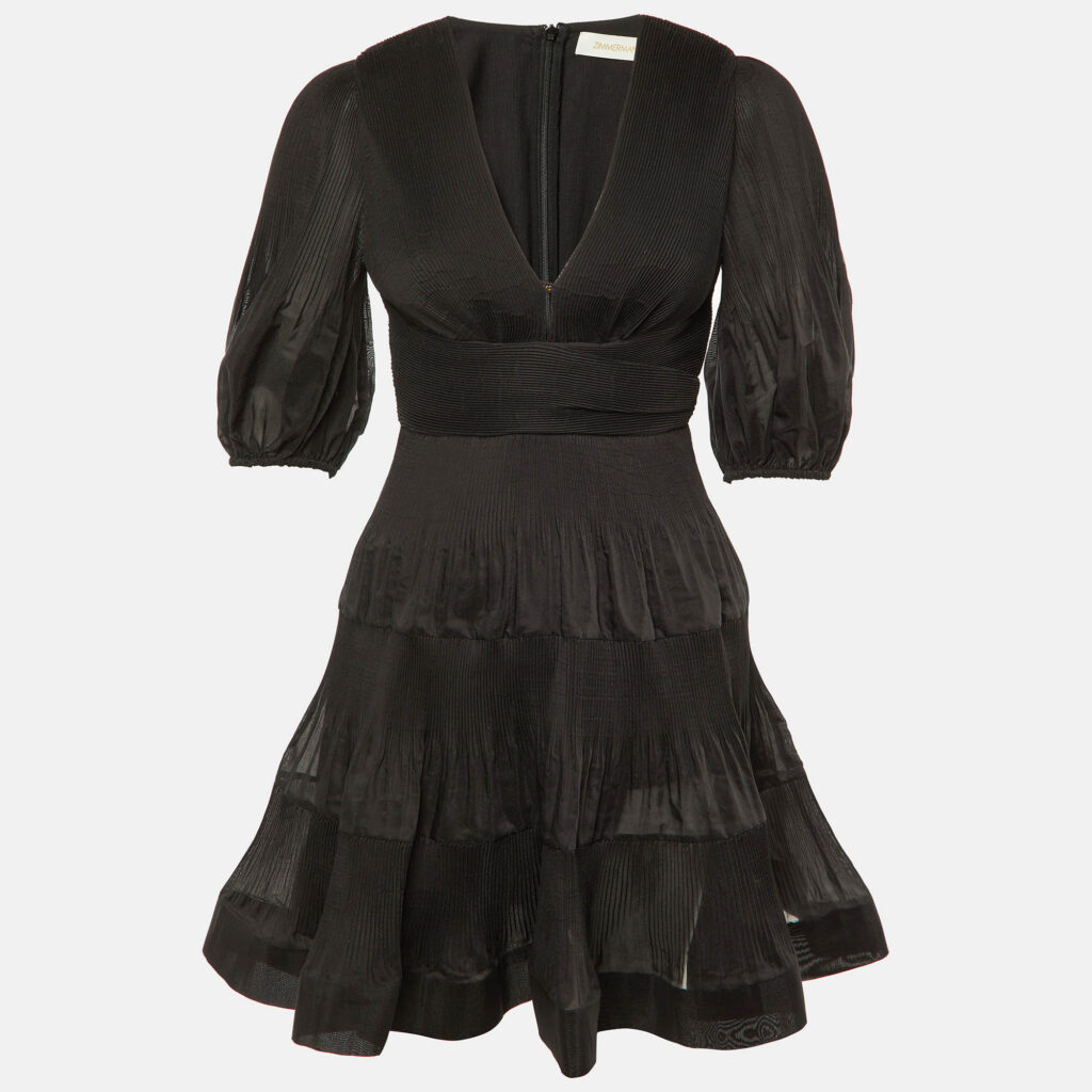luxury-women-zimmermann-used-clothes-p1223479-001-1.jpg Zimmerman Black Plisse Mini Dress S