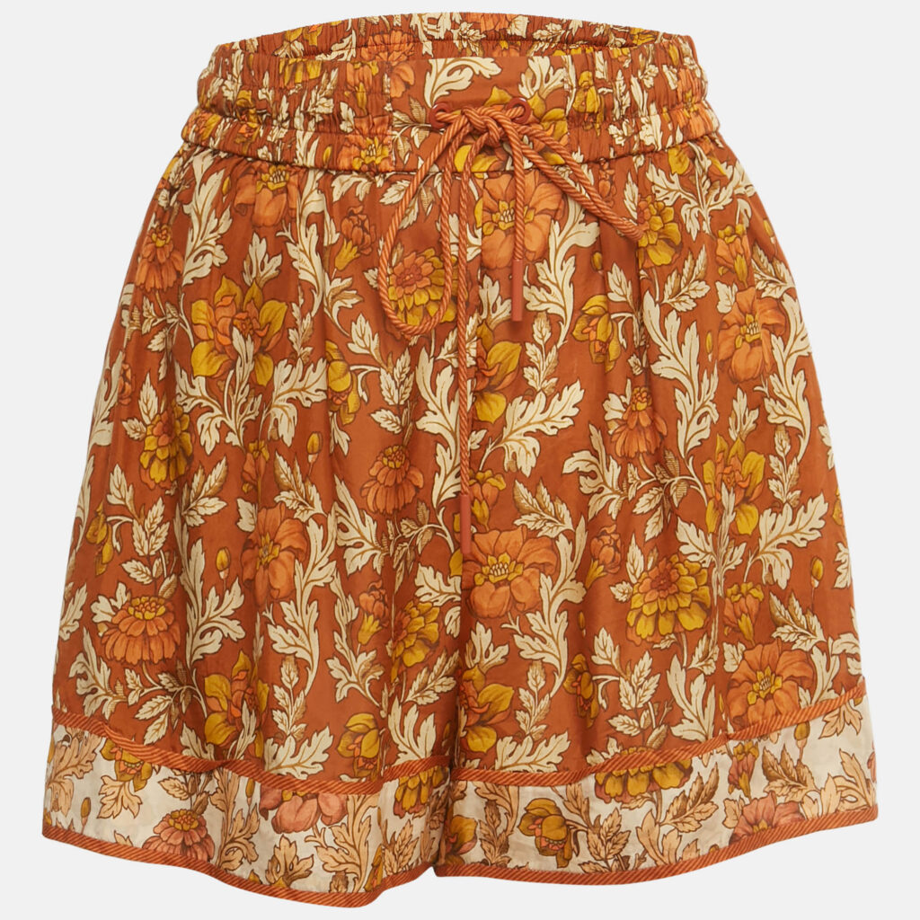 Zimmermann Brown Printed Silk Andie Short XS Zimmermann Brown Printed Silk Andie Short XS