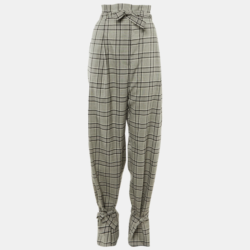Zimmerman Black /Grey Checkered Print Wool Trousers L Zimmerman Black /Grey Checkered Print Wool Trousers L
